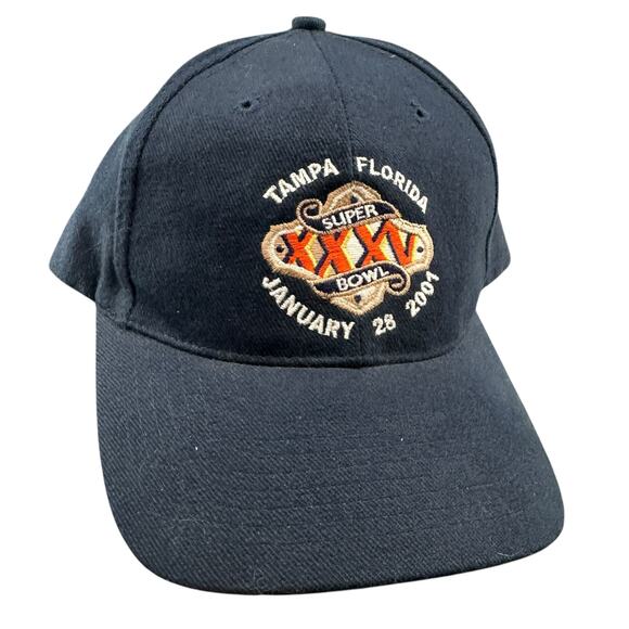 Super Bowl 2001 Y2K NFL Baseball Cap Naby Blue Adjustable Frito Lay Vintage - Picture 1 of 4